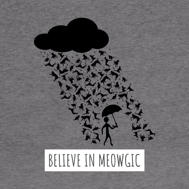 Believe In Meowgic Funny Raining Cats Shirt by lbradley86